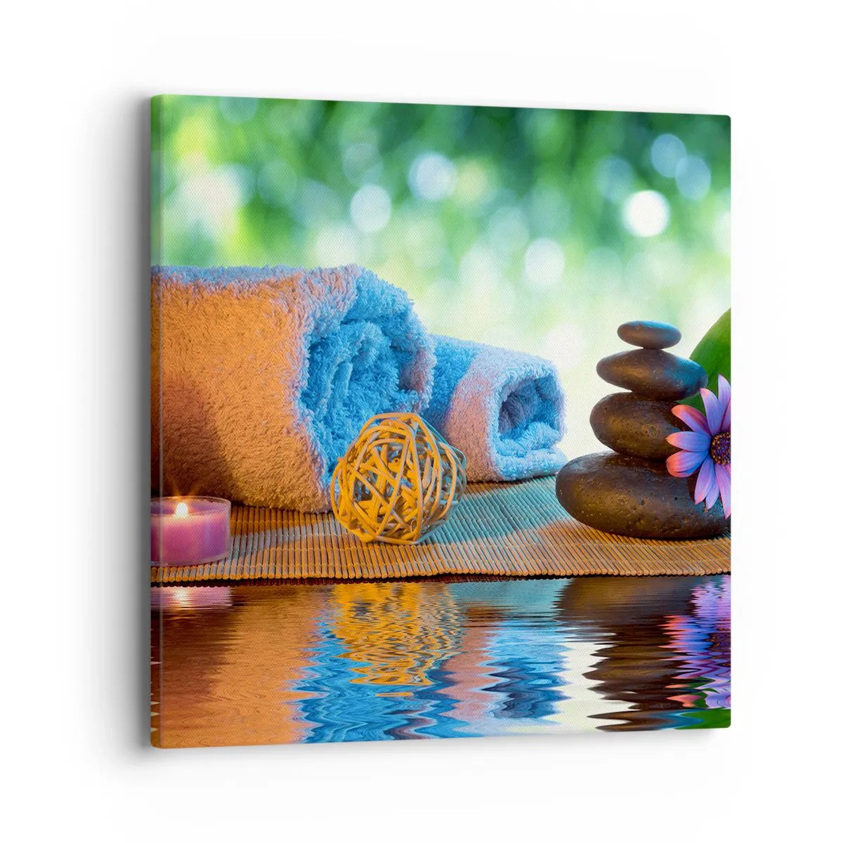 Bild auf Leinwand - Leinwandbild - Zeit für den Körper - 40x40 cm