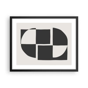 Poster in einem schwarzem Rahmen - Antithese - Synthese - 50x40 cm