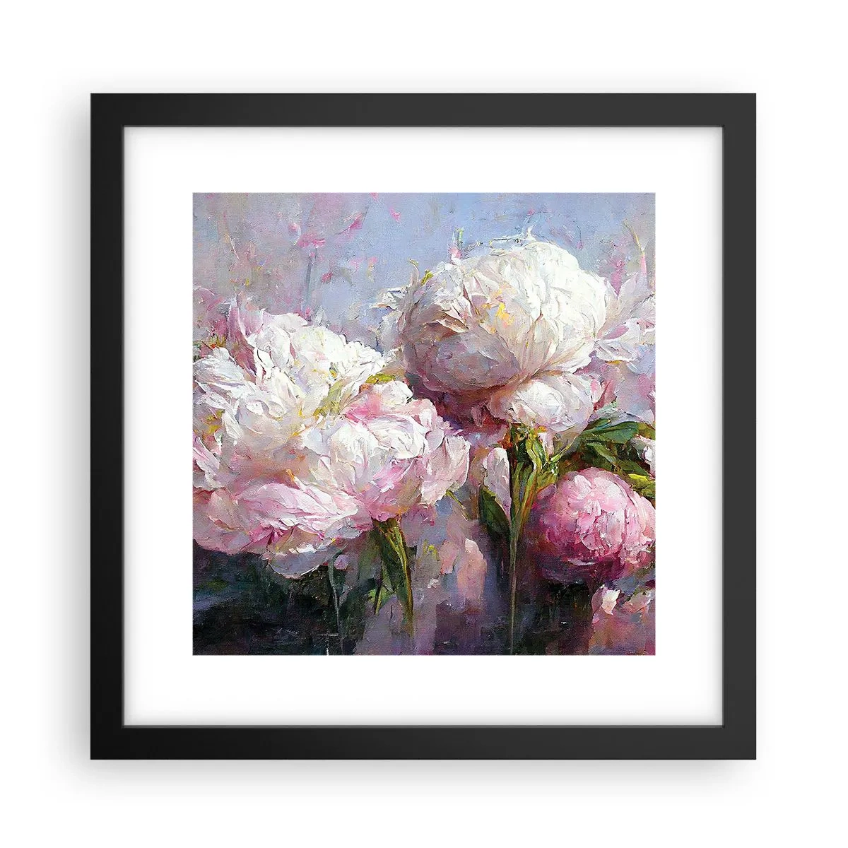 Poster in einem schwarzem Rahmen - Strauß voller Leben - 30x30 cm