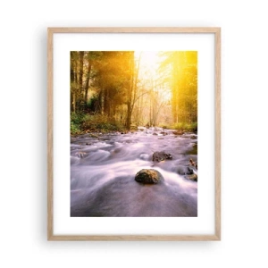 Poster in einem Rahmen aus heller Eiche - Malachit im Silber- und Goldrahmen - 40x50 cm