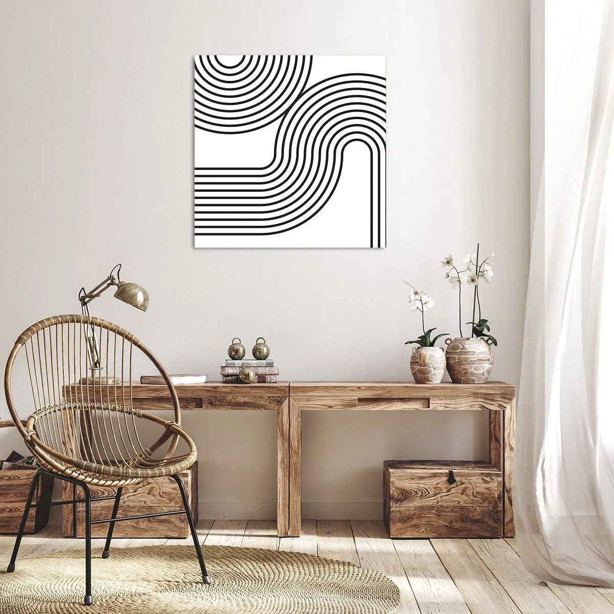 Bild auf Leinwand - Leinwandbild - An der Kurve - 60x60 cm