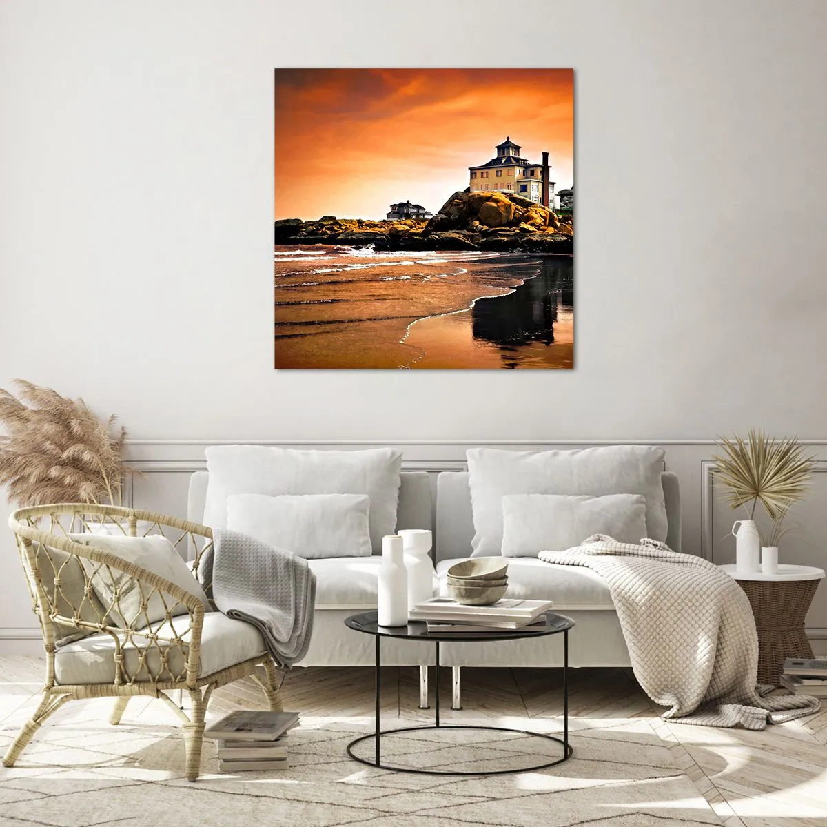 Glasbild - Bild auf glas - Eleganz der Westküste - 50x50 cm