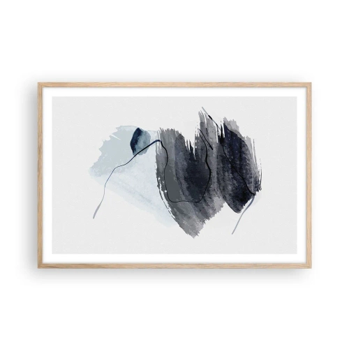 Poster in einem Rahmen aus heller Eiche - Intensität und Bewegung - 91x61 cm