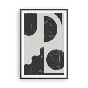 Poster in einem schwarzem Rahmen - Komposition oben und unten - 61x91 cm