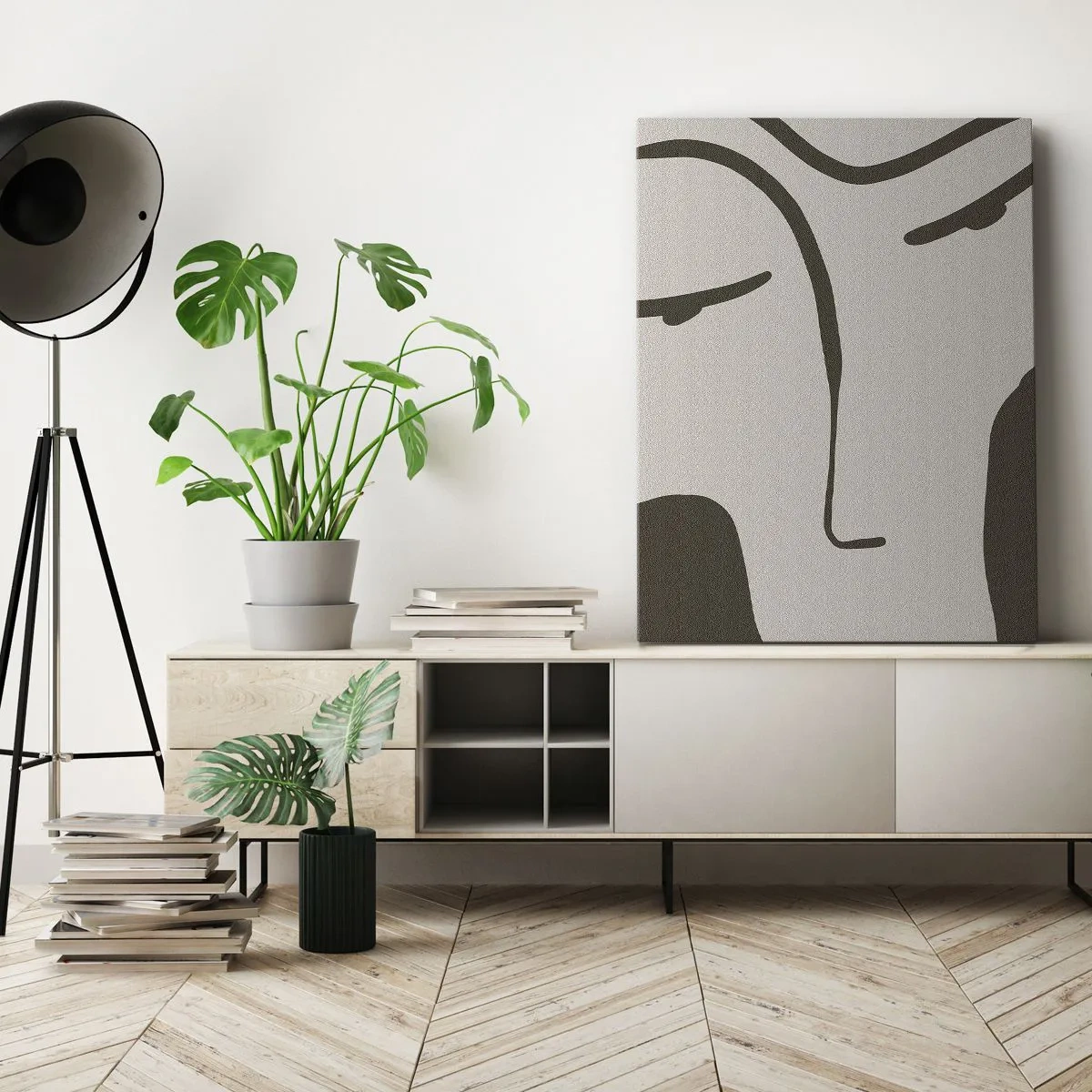 Bild auf Leinwand - Leinwandbild - Wie ein Modigliani-Gemälde - 45x80 cm