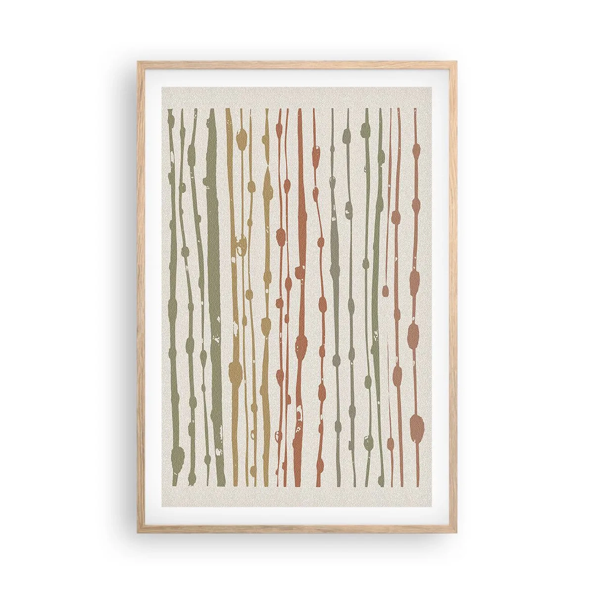 Poster in einem Rahmen aus heller Eiche - Musikalische Notation von Farben - 61x91 cm