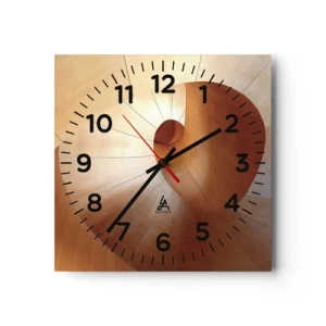 Wanduhr - Glasuhr - Architektonische Serpentine - 30x30 cm