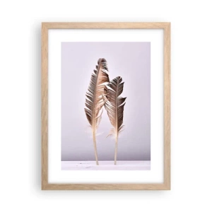 Poster in einem Rahmen aus heller Eiche - Gegen das Nichts - 30x40 cm