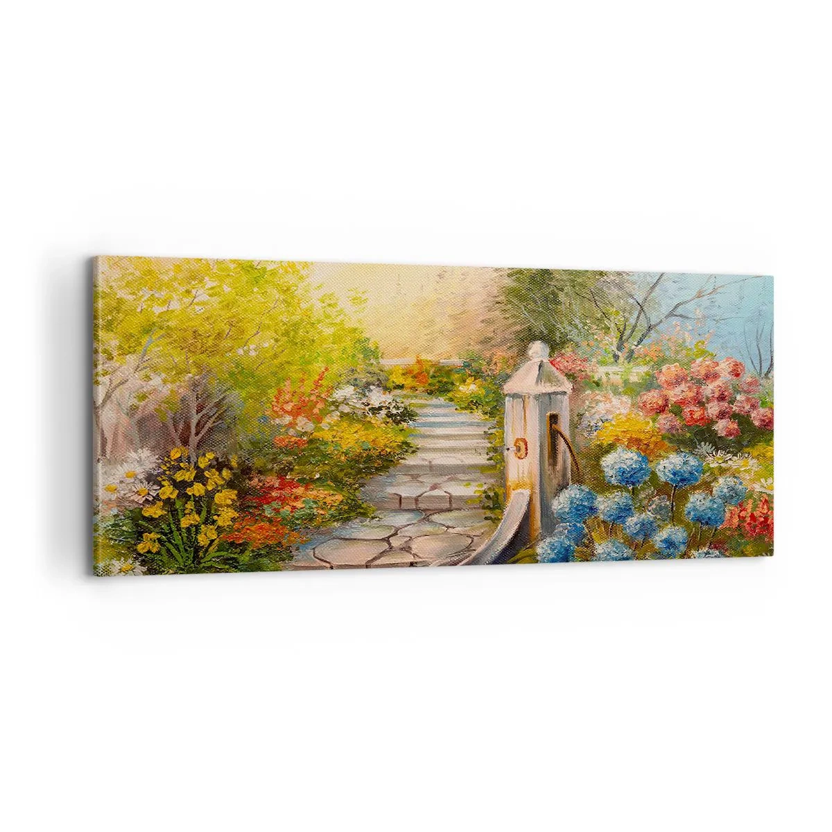 Bild auf Leinwand - Leinwandbild - In voller Blüte - 100x40 cm