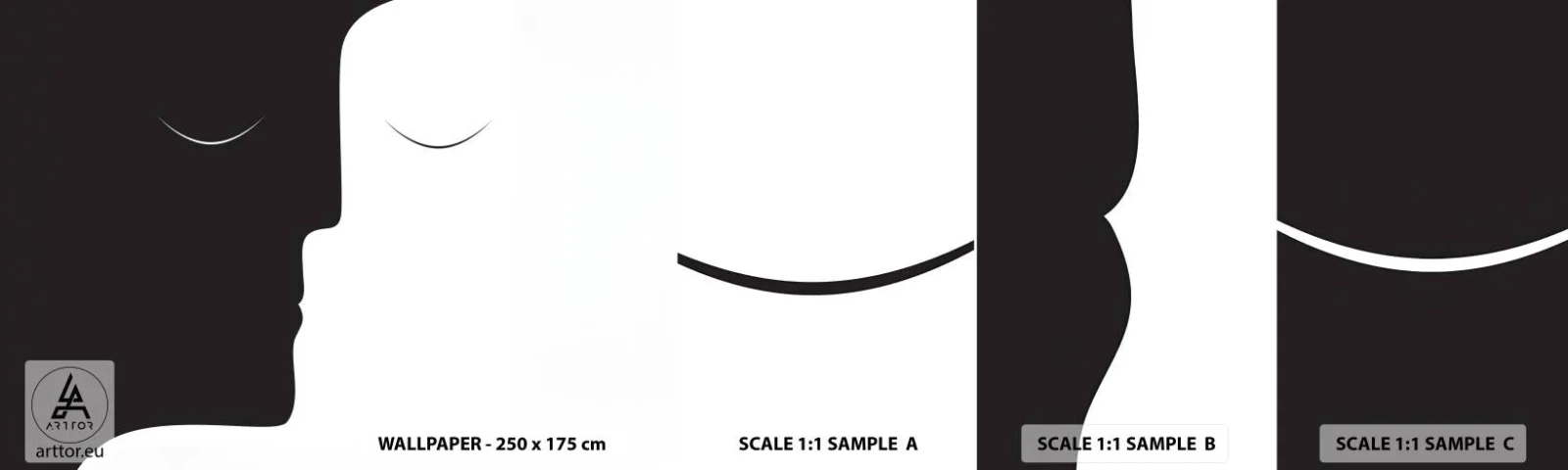 Fototapeten Muster Selbstklebend Deluxe Sticker - Einheit der Gegensätze - Menschen, Paar, Stück - 100x30 cm