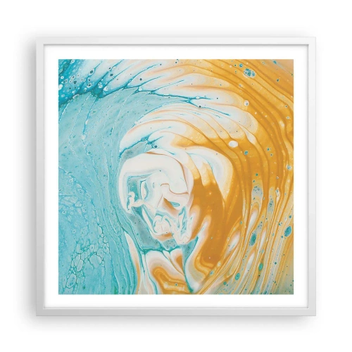 Poster in einem weißen Rahmen - Pastellwirbel - 60x60 cm