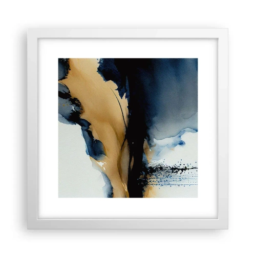 Poster in einem weißen Rahmen - Hinter dem Vorhang - 30x30 cm