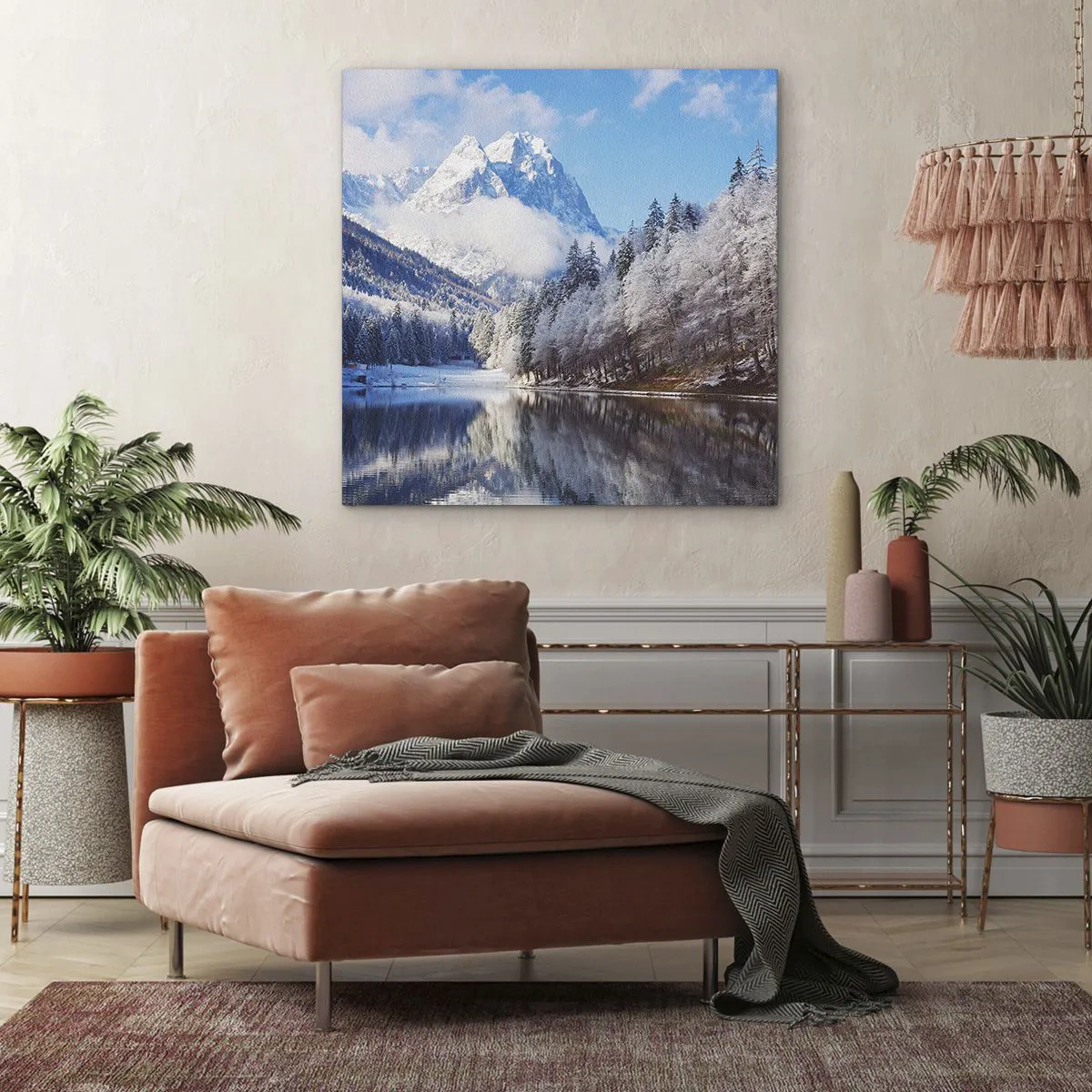 Bild auf Leinwand - Leinwandbild - Schneefang - 30x30 cm