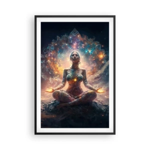 Poster in einem schwarzem Rahmen - Fluss guter Energie - 61x91 cm