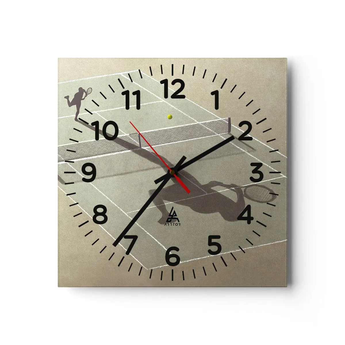 Wanduhr - Glasuhr - Überwinde dich selbst - 40x40 cm