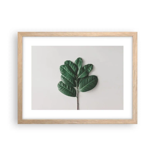 Poster in einem Rahmen aus heller Eiche - Eine Zeichnung purer Natur - 40x30 cm