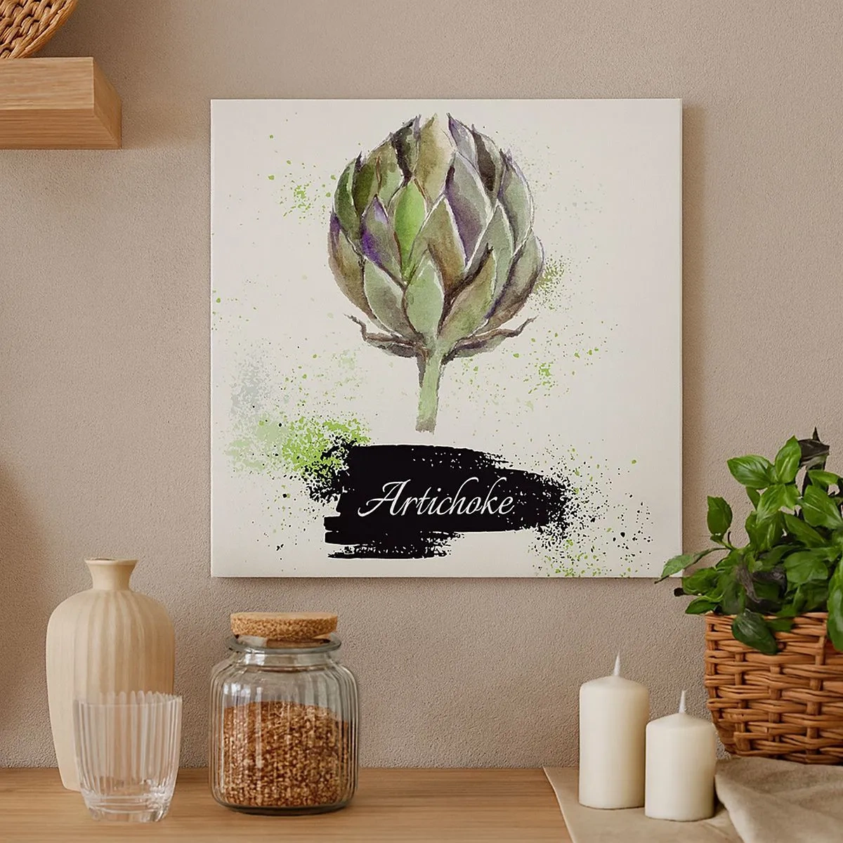 Bild auf Leinwand - Leinwandbild - Eviva-Gemüse! - 30x30 cm