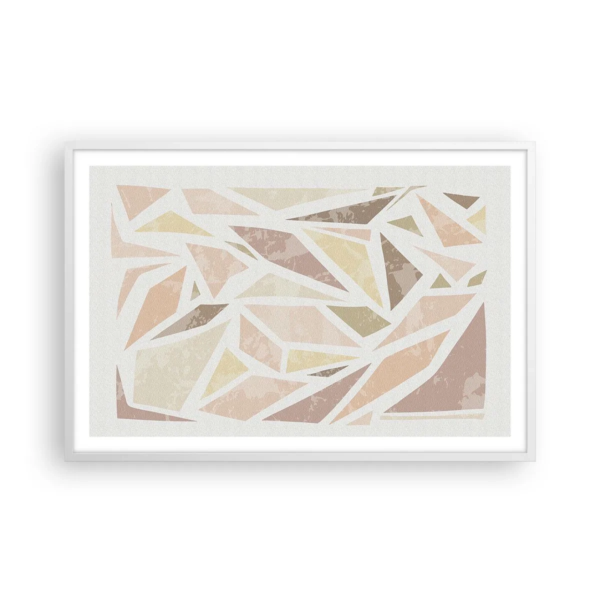 Poster in einem weißen Rahmen - Buntglas-Komposition - 91x61 cm