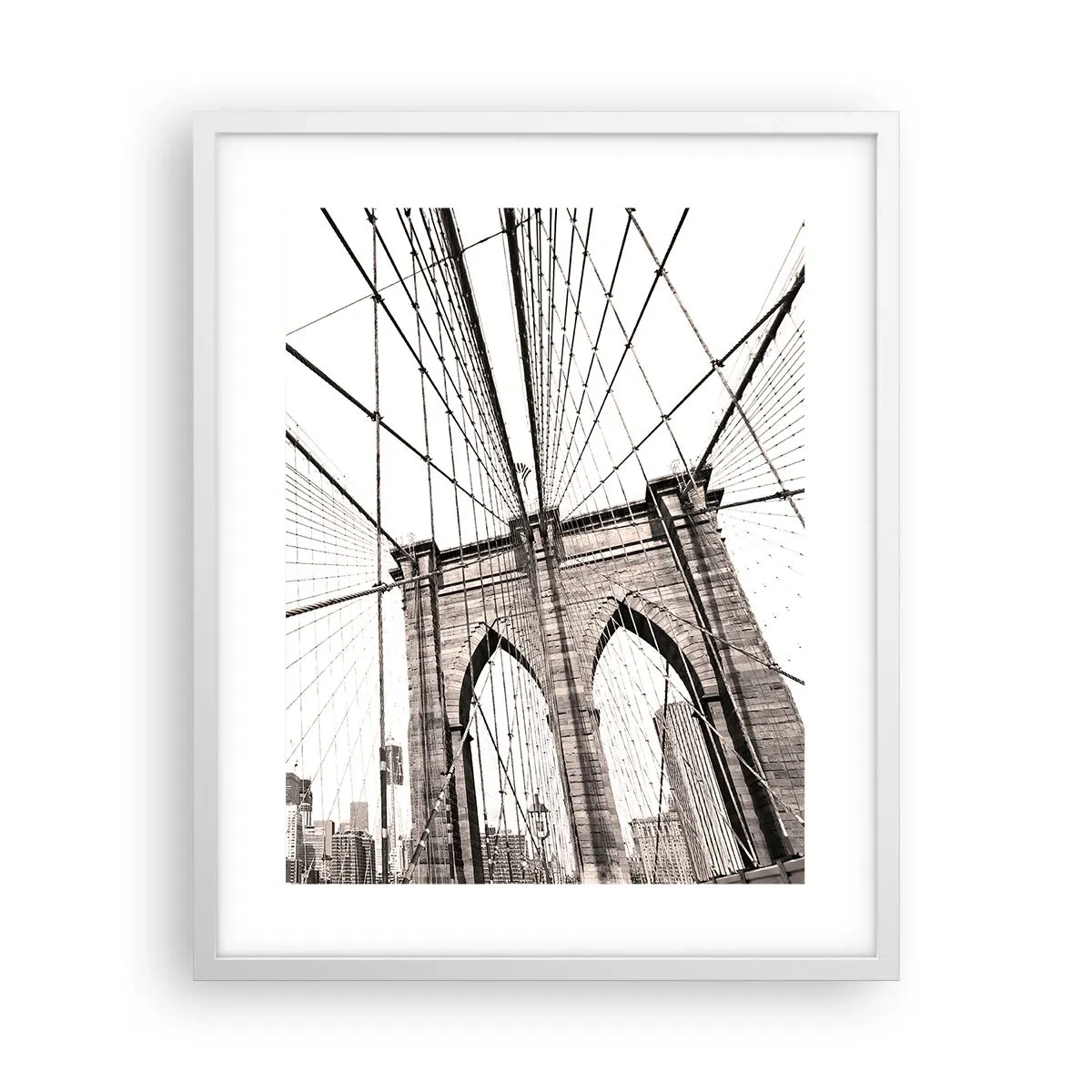 Poster in einem weißen Rahmen - New Yorker Kathedrale - 40x50 cm