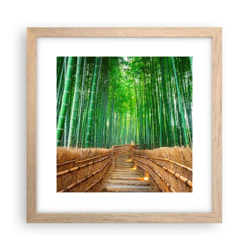 Poster in einem Rahmen aus heller Eiche - Die Essenz der asiatischen Natur - 30x30 cm