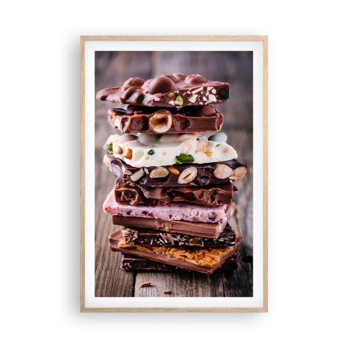 Poster in einem Rahmen aus heller Eiche - Entzückende Aussicht - 61x91 cm