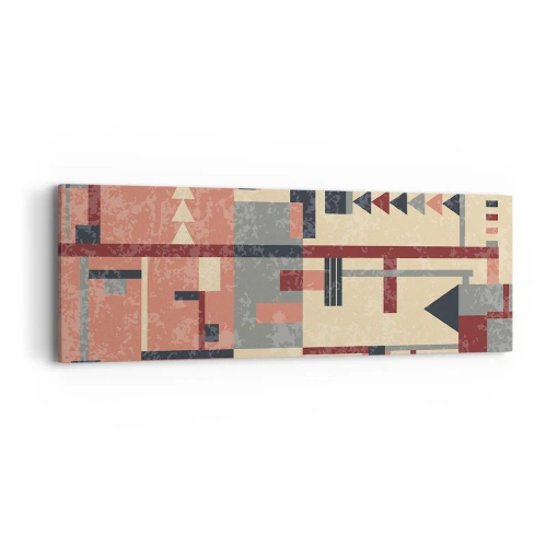 Bild auf Leinwand - Leinwandbild - Eine Kombination aus Vertikalen und Ebenen - 90x30 cm