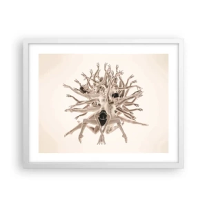 Poster in einem weißen Rahmen - Aufblühen im Tanz - 50x40 cm