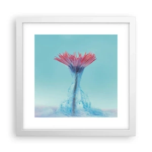 Poster in einem weißen Rahmen - In einer belebenden Umarmung - 30x30 cm