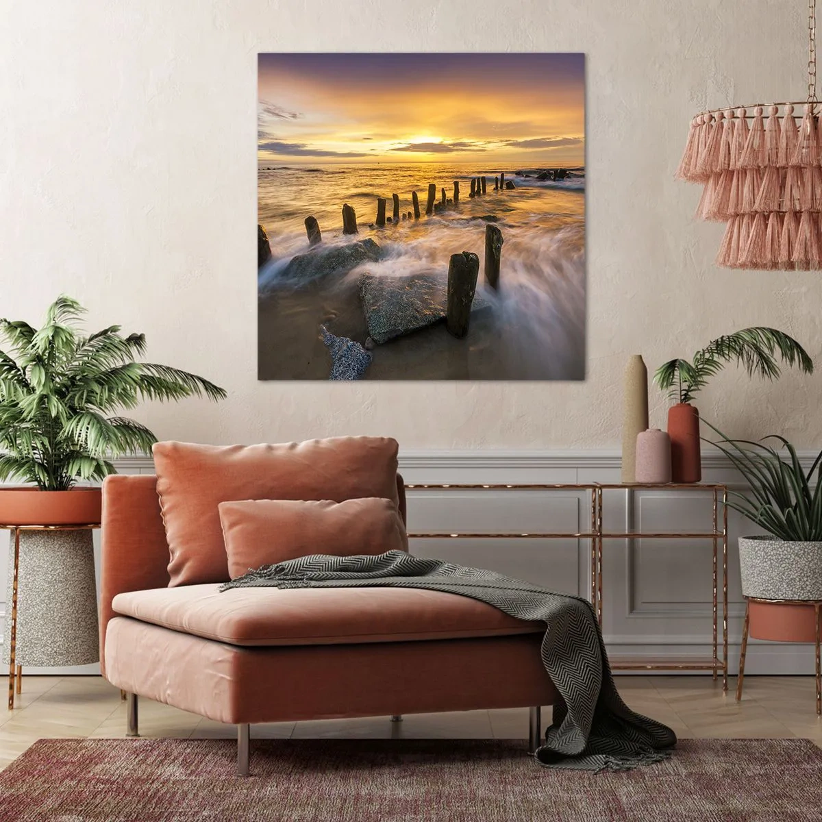 Bild auf Leinwand - Leinwandbild - Die raue Schönheit der Ostsee - 60x60 cm