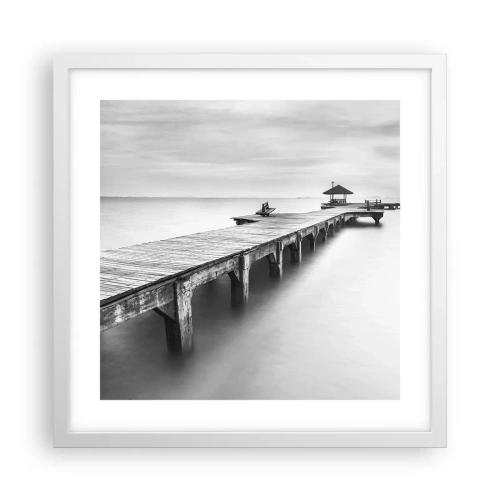 Poster in einem weißen Rahmen - In die Ferne - 40x40 cm