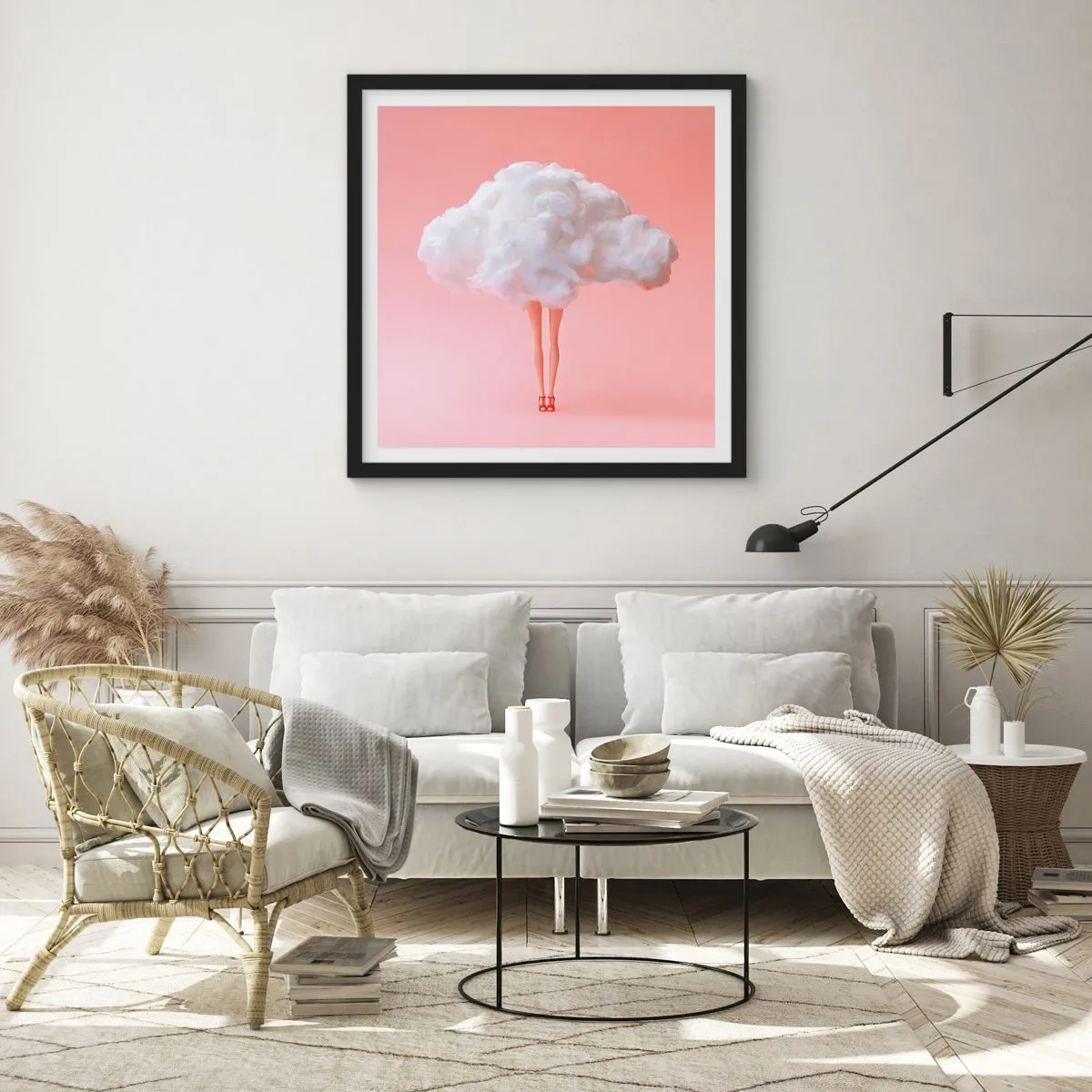 Poster in einem schwarzem Rahmen - Süßes Versprechen - 50x50 cm