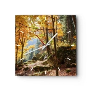 Wanduhr - Glasuhr - Zeit zum Entspannen - 40x40 cm