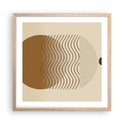 Poster in einem Rahmen aus heller Eiche - Zur Entstehung geometrischer Figuren - 50x50 cm