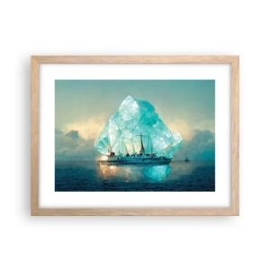 Poster in einem Rahmen aus heller Eiche - Arktischer Diamant - 40x30 cm