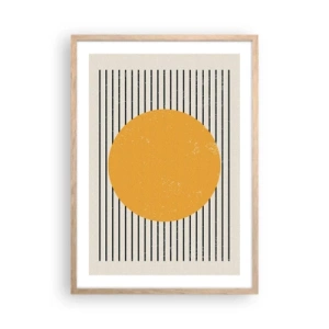 Poster in einem Rahmen aus heller Eiche - Die Kraft der Einfachheit - 50x70 cm