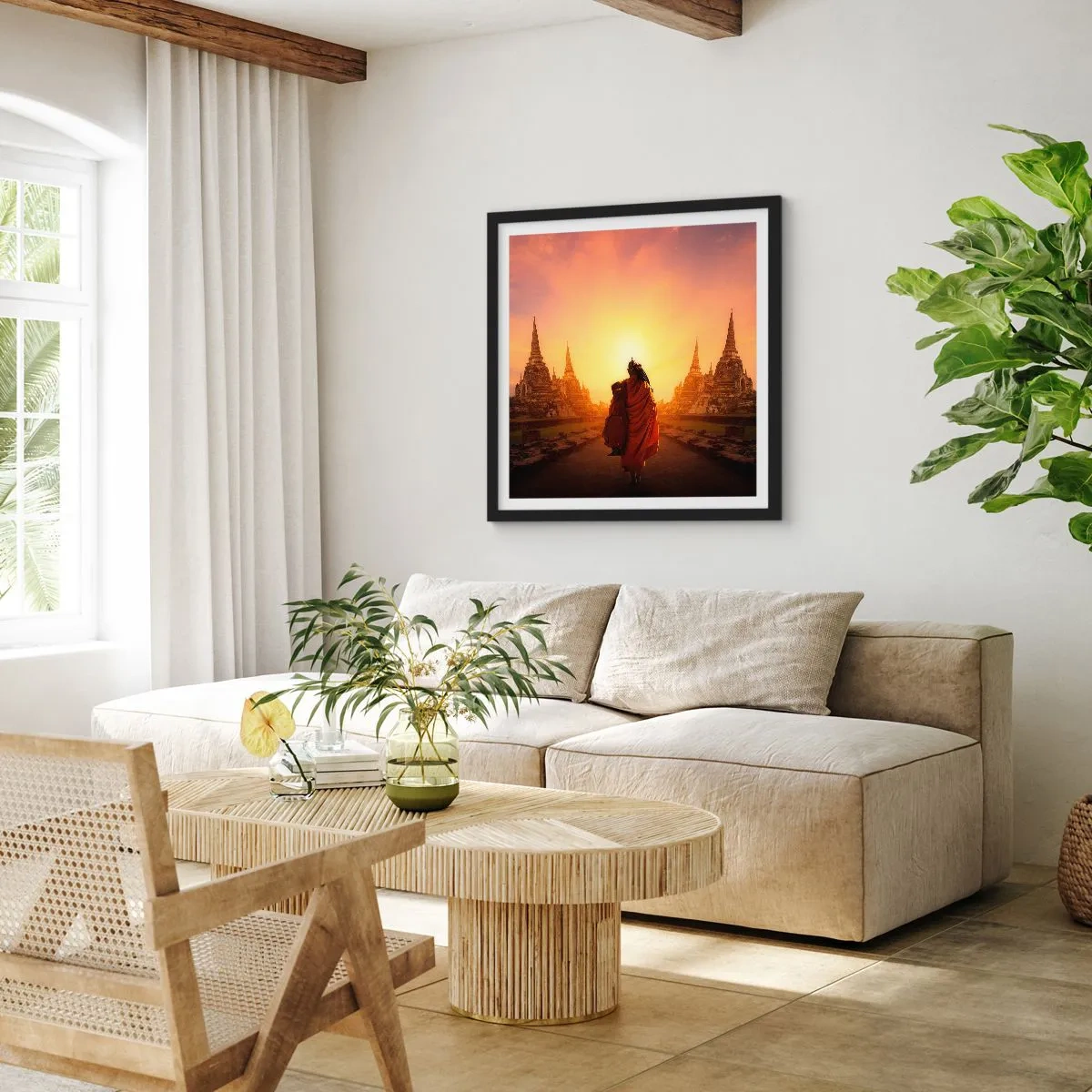 Poster in einem schwarzem Rahmen - In Frieden für die Ewigkeit - 40x40 cm