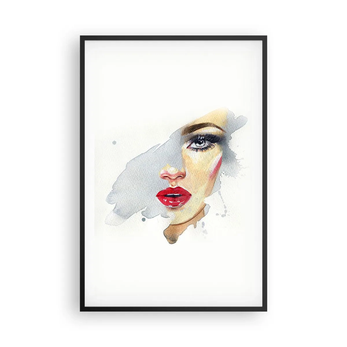 Poster in einem schwarzem Rahmen - Abspiegeln in einem Wassertropfen - 61x91 cm