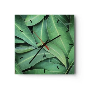 Wanduhr - Glasuhr - Saftig und frisch - 40x40 cm