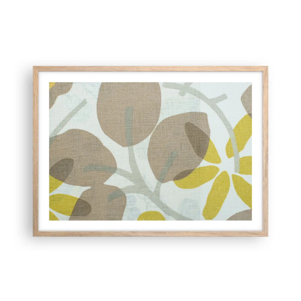 Poster in einem Rahmen aus heller Eiche - Komposition in voller Sonne - 70x50 cm