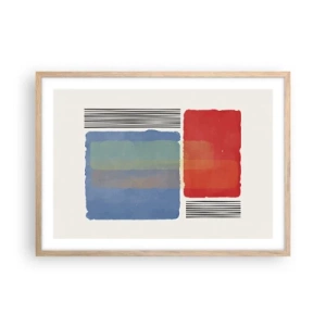 Poster in einem Rahmen aus heller Eiche - Der Geist und der Buchstabe der Geometrie - 70x50 cm