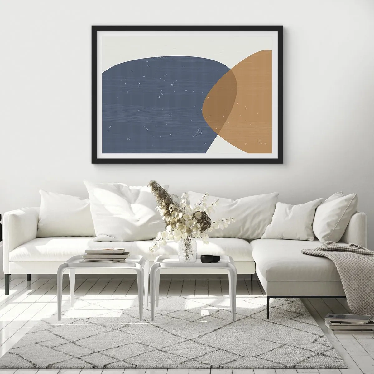 Poster in einem schwarzem Rahmen - Ovale und Einflüsse - 91x61 cm