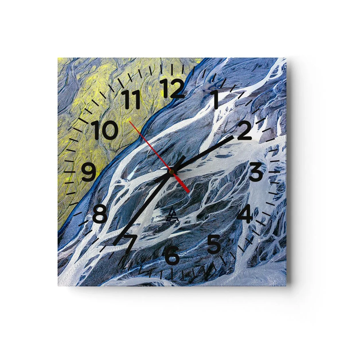 Wanduhr - Glasuhr - Felsmalereien der Natur - 30x30 cm