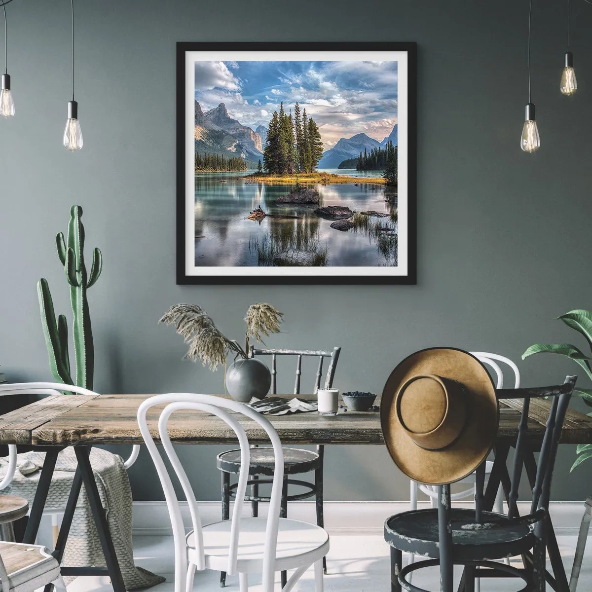 Poster in einem schwarzem Rahmen - An dem tollen und sauberen Wasser ... - 40x40 cm