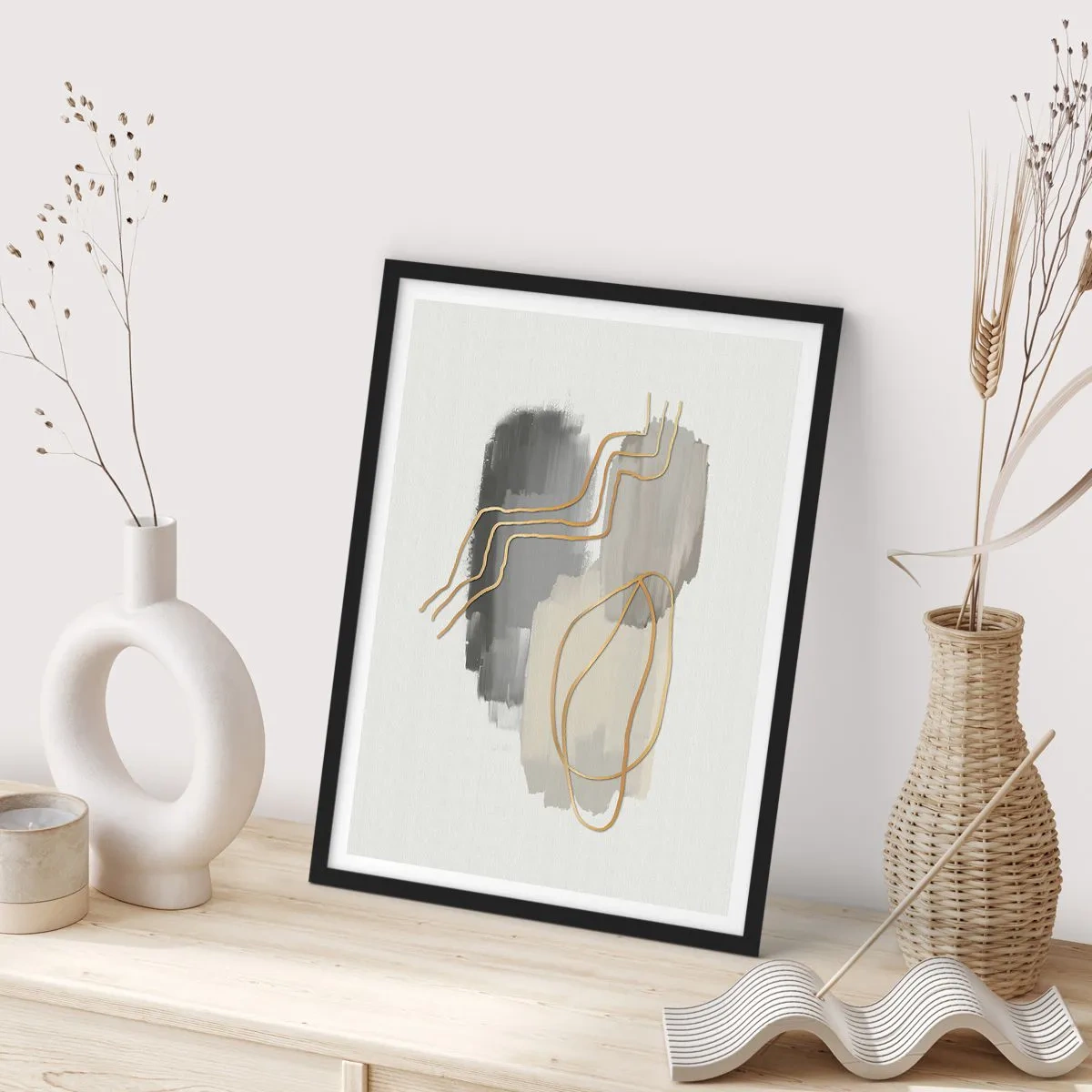 Poster in einem schwarzem Rahmen - Dauer und Bewegung - 40x50 cm