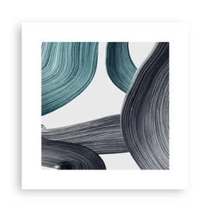 Poster - Smaragdgrüne und schwarze Pfade - 30x30 cm