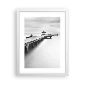 Poster in einem weißen Rahmen - In die Ferne - 30x40 cm