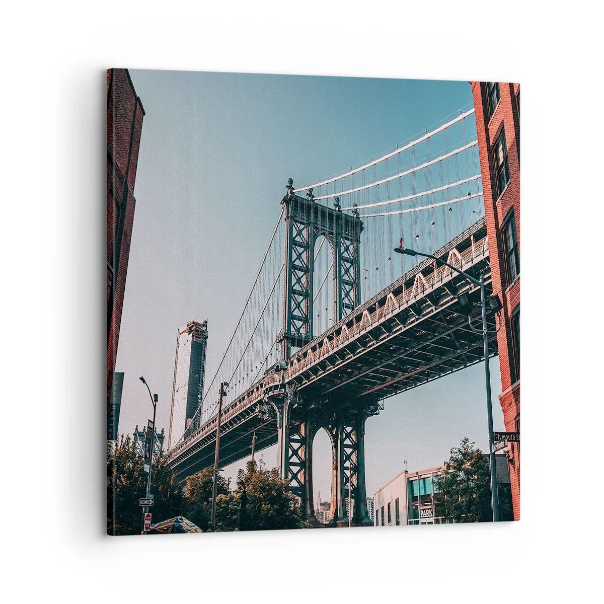 Bild auf Leinwand - Leinwandbild - Über den Wellen der Stadt - 60x60 cm