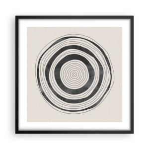 Poster in einem schwarzem Rahmen - Wichtig ist, was dazwischen liegt - 50x50 cm