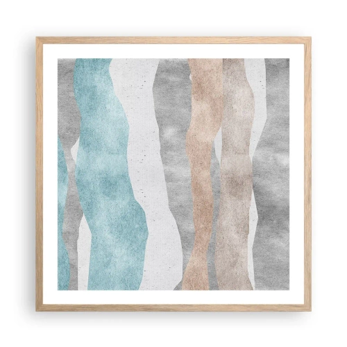 Poster in einem Rahmen aus heller Eiche - Studie über Nähe - 60x60 cm