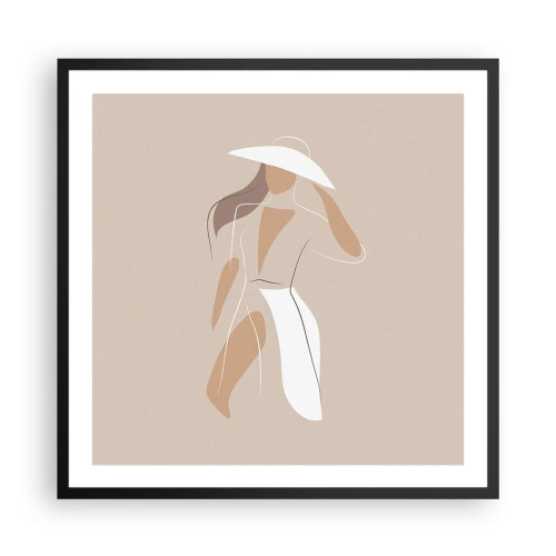 Poster in einem schwarzem Rahmen - Mode macht Spaß - 60x60 cm